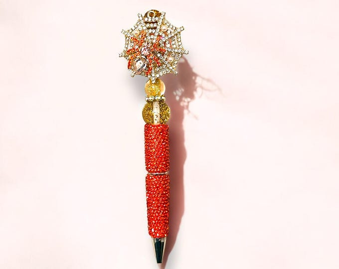 Spider in Web Rhinestone Pen