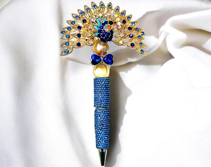 Beautiful Peacock Rhinestone Pen