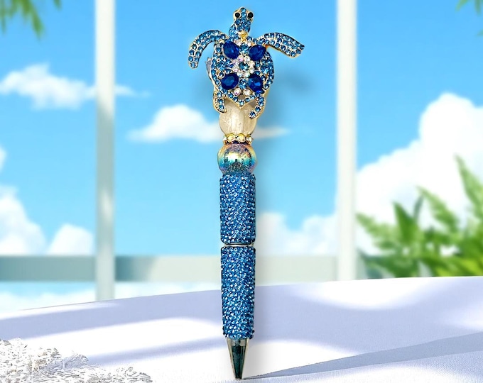 Jewel Sea Turtle Rhinestone Pen