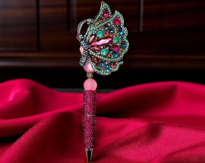 Rhinestone Butterfly Pen