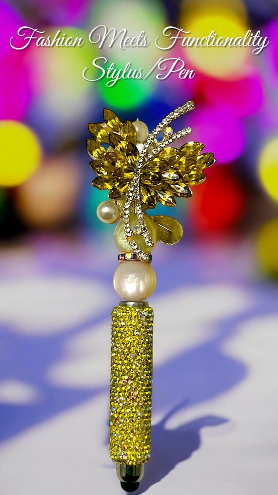Jeweled Floral Rhinestone Stylus/Pen