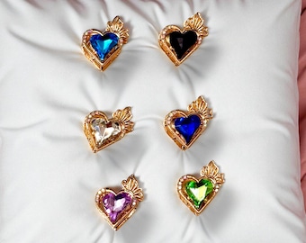 Golden Heart & Butterfly Jeweled Beads: Elegant Jewelry Making