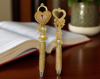 Lock and Key Rhinestone Stylus/Pen Set