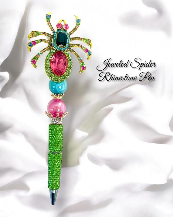 Jeweled Spider Rhinestone Pen