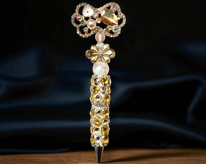 Champaign Colored Jeweled Rhinestone Pen