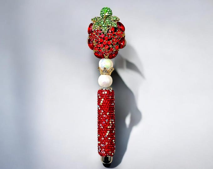 Jeweled Strawberry Stylus Pen