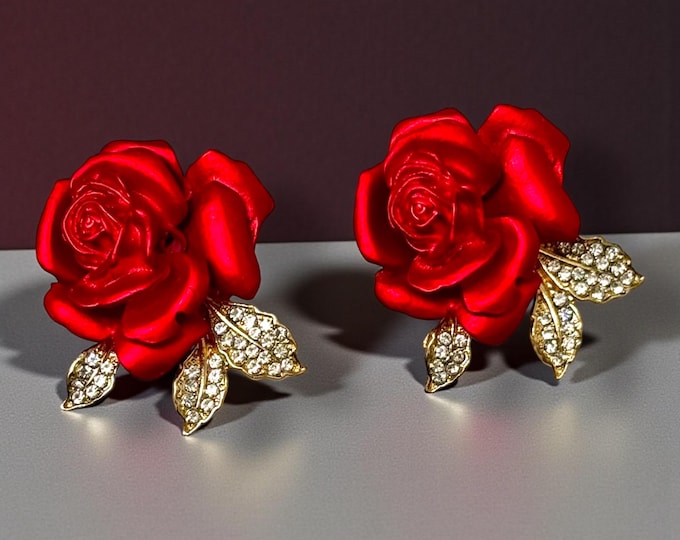 Rose Metal and Rhinestone DIY Beads: Vibrant Craft and Jewelry Embellishments