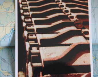 Minnesota National Guard museum tank tracks blank greeting card