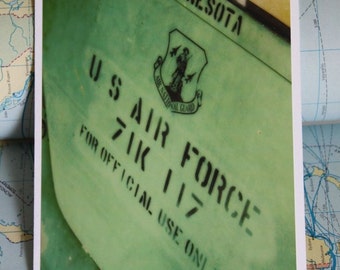 US Air Force Minnesota National Guard Jeep blank greeting card