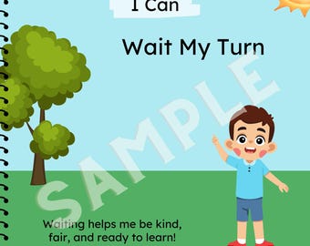 I Can Wait My Turn / Social Story / Printable Behaviour Story / SEL Visual Support PDF