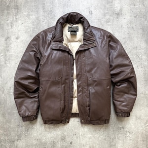 Eddie Bauer Leather Down Jacket - Etsy