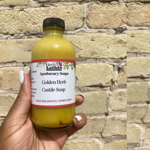 Golden Herb Castile Seife: Seemoos, Kurkuma, Neem - Gesichts- und Körperreiniger