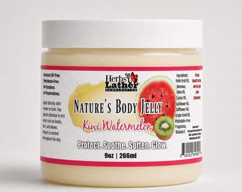 Nature’s Body Jelly – KIWI WATERMELON | Natural Petroleum-Free Moisturizer | Soft Glow Hydrating Jelly | Limited Edition