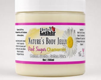 Nature’s Body Jelly – Pink Sugar Chamomile | Natural Petroleum-Free Moisturizer | Soft Glow Hydrating Jelly