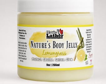 Nature’s Body Jelly – Lemongrass | Natural Petroleum-Free Moisturizer | Soft Glow Hydrating Jelly