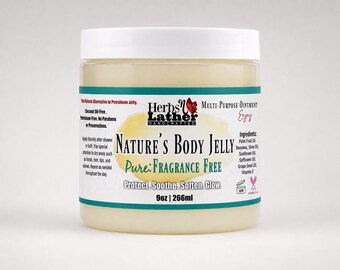 Nature’s Body Jelly Fragrance Free | Multi-Purpose Body Ointment | Coconut Oil-Free