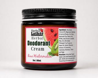 Deodorant Cream | Kiwi Watermelon | Aluminum Free | Baking Soda Free | LIMITED EDITION SCENT