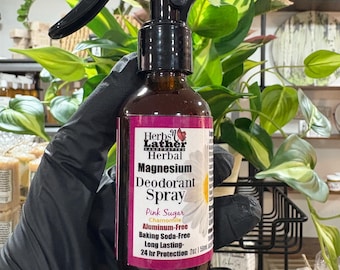 Magnesium Deodorant Spray | Variety of Scents | Aluminum-Free Natural Deodorant | Herbal | Baking Soda-Free