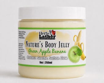 Nature’s Body Jelly – GREEN APPLE BANANA | Natural Petroleum-Free Moisturizer | Soft Glow Hydrating Jelly | Limited Edition