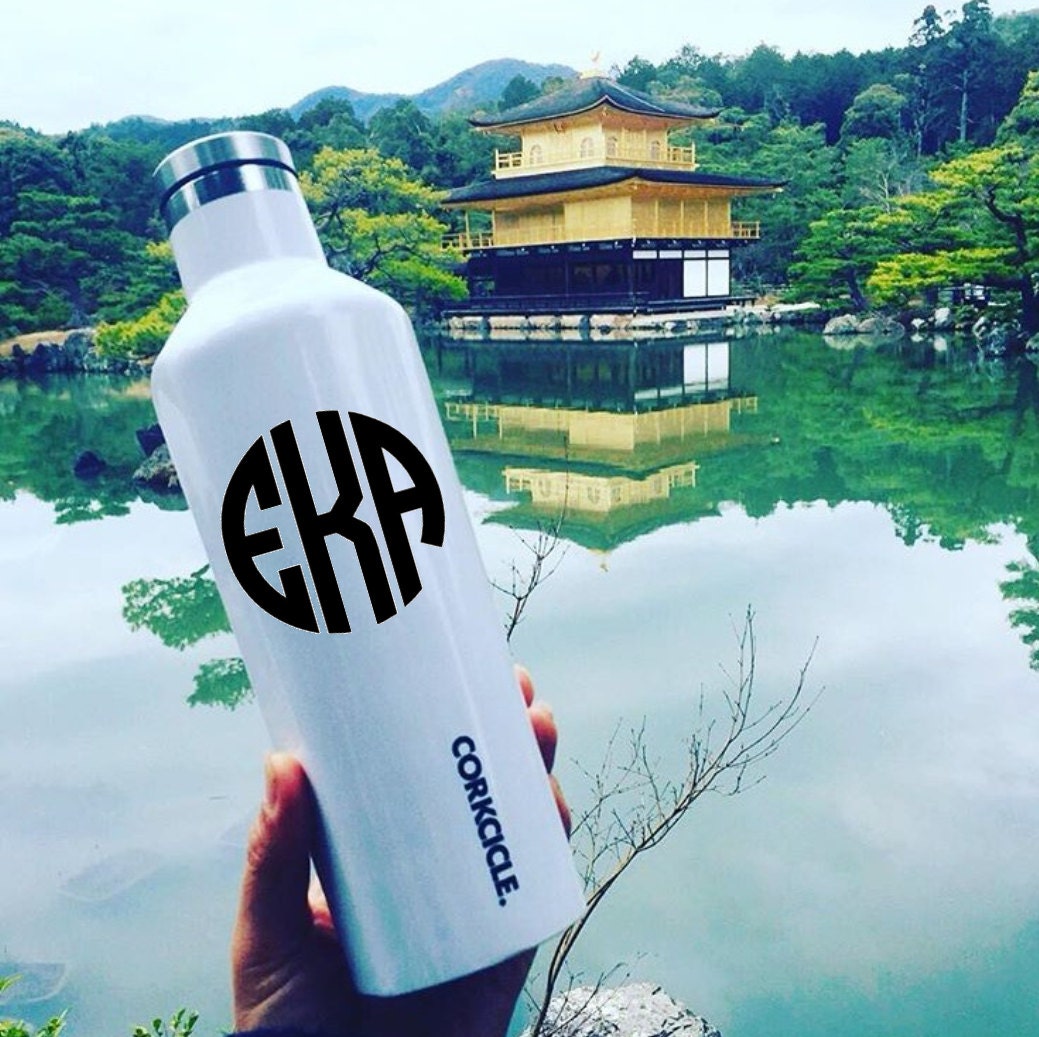 FREE SHIPPING Corkcicle Vinyl Monogram Decal for 9 oz and 16 Etsy