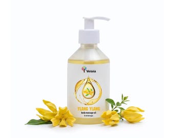 Verana Ylang Ylang Body Massage Oil, Naturlig Avslappnande Aromaterapi, Vegansk Formula