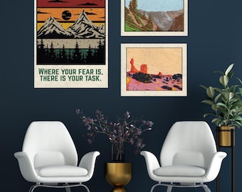 Therapy Office Wall Art – Carl Rogers Quotes Fear-Inspired Growth Print – 8x10 and 11x14 Printable Decor