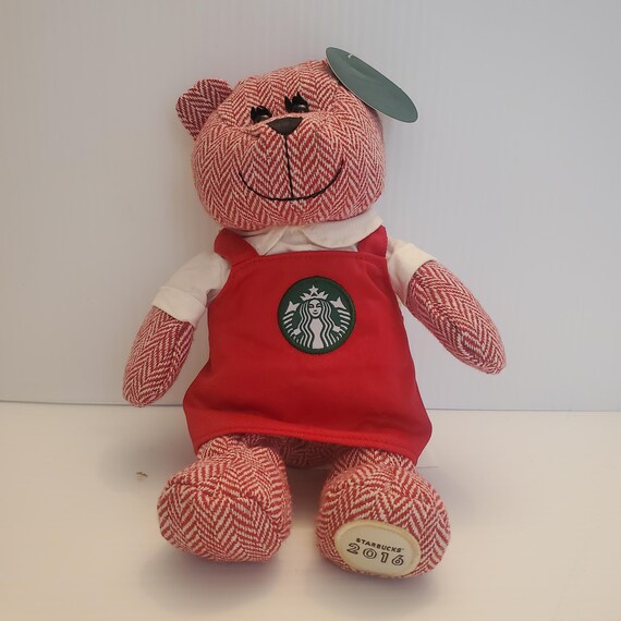 NEW Starbucks Bearista Bear Apron Herringbone 2016 Limited Edition