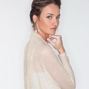 アンドコール　tulle pattern sheer jacket Gold Sheer Jacket - Etsy