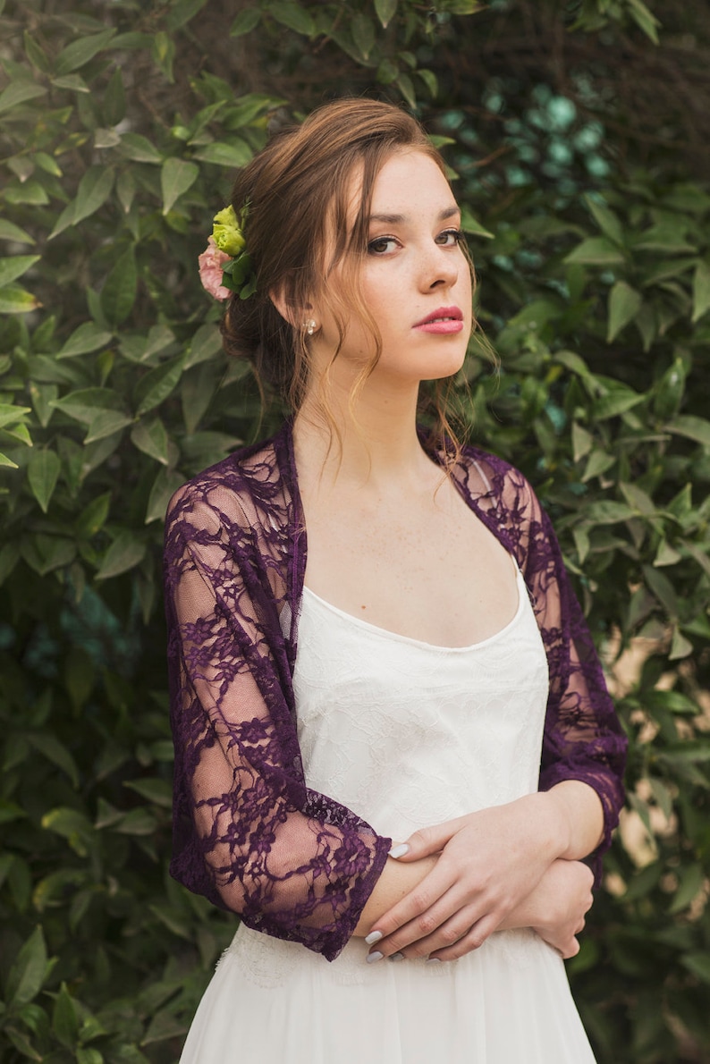 Black Lace Vintage Bolero. Black Shrugs for Dresses. Whimsigoth Wedding