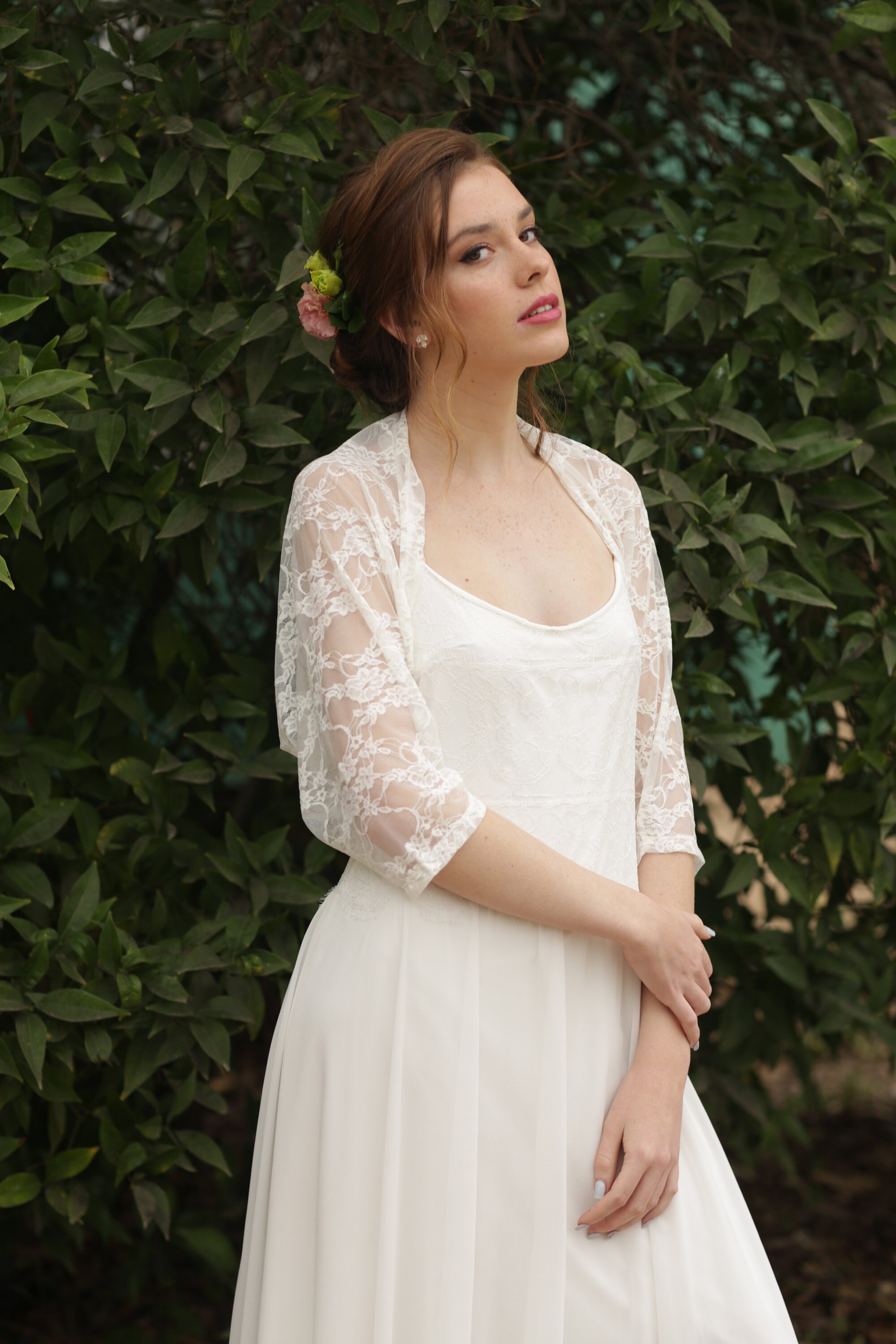 Plus Size Bridal Cover Up Wedding Lace 