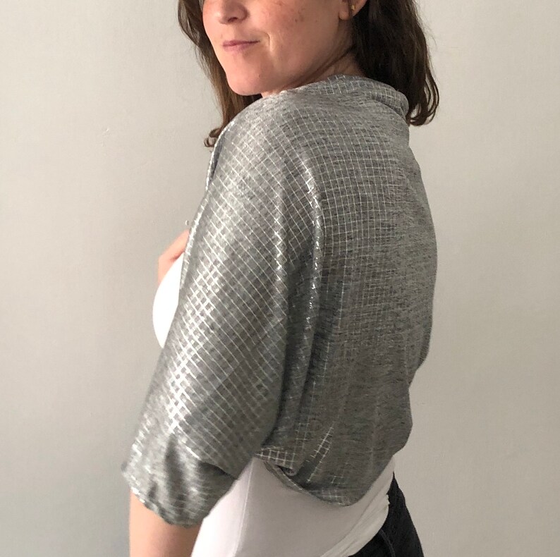 Silver Shrug , Evening Shawls and Wraps, Bridal Cover Up, Mother of the