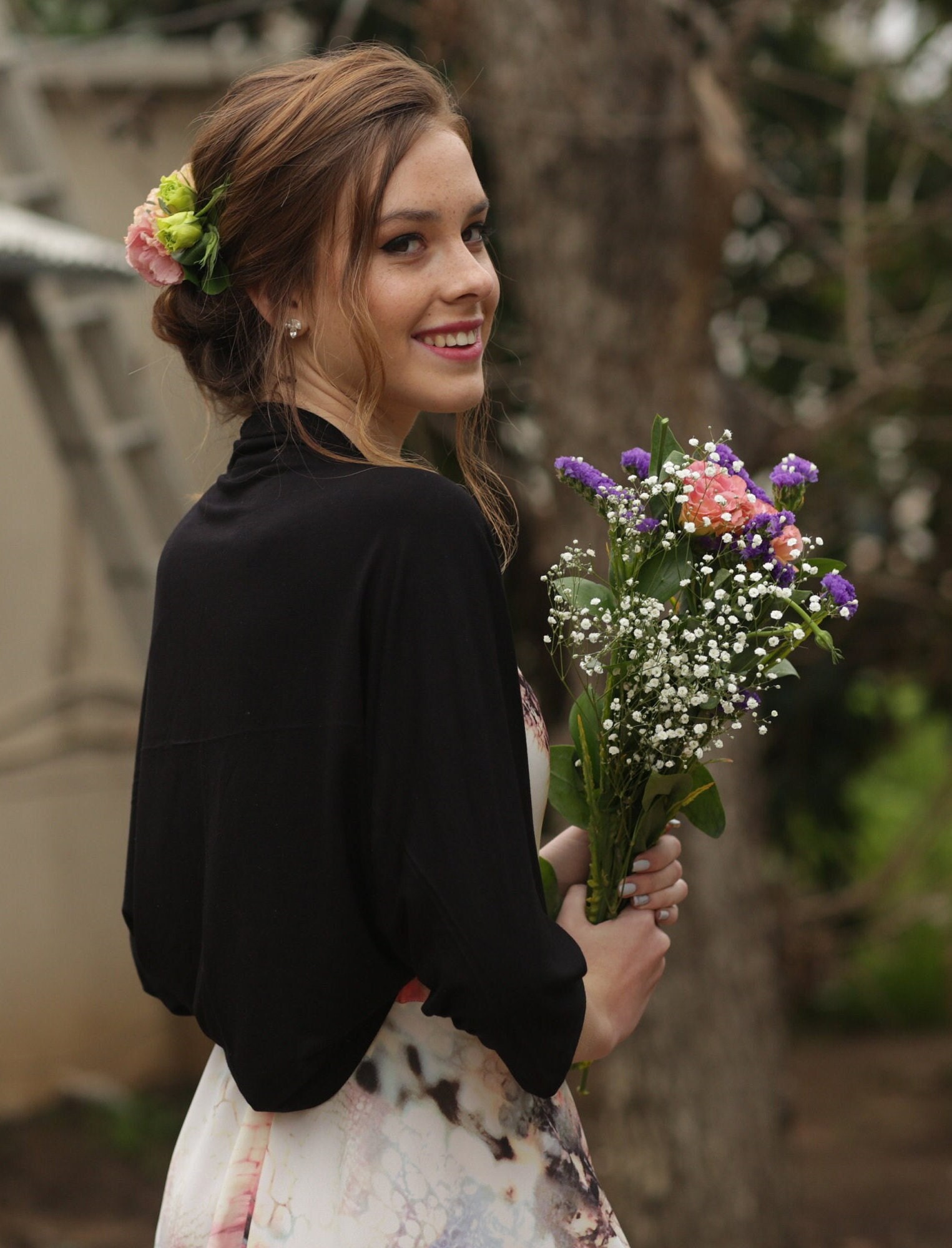 Black shrugs and boleros for evening dresses deals