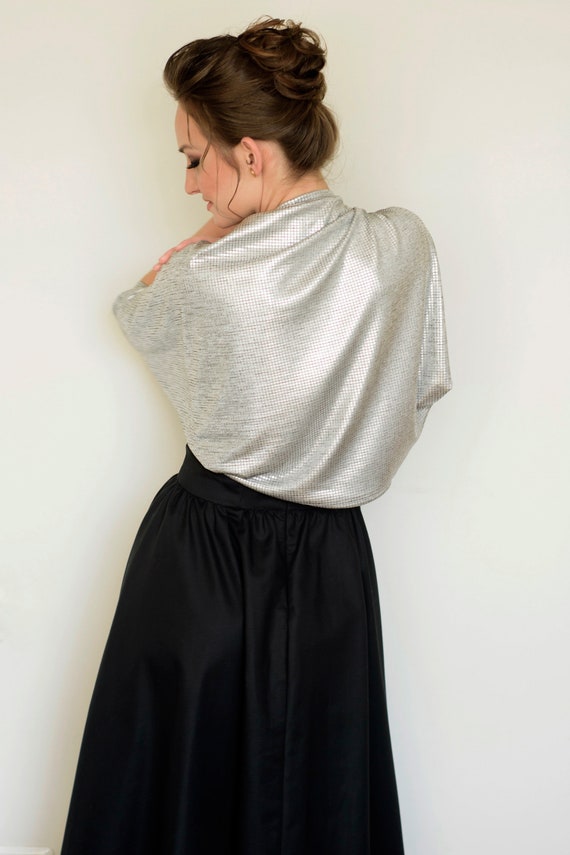 Shawl Silver Shrug Plus Size Bride 