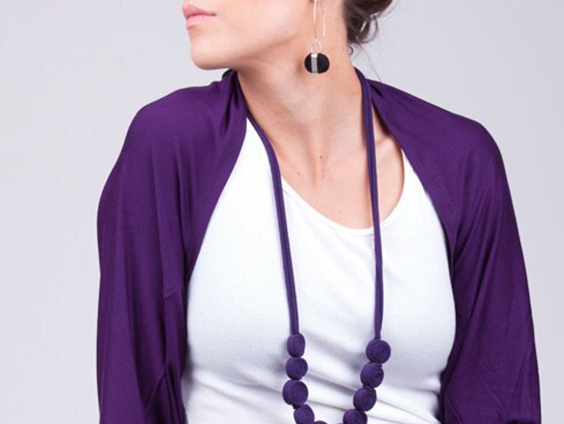 Purple Bolero Jacket Shrugs and Boleros Purple Shrug Bolero Etsy