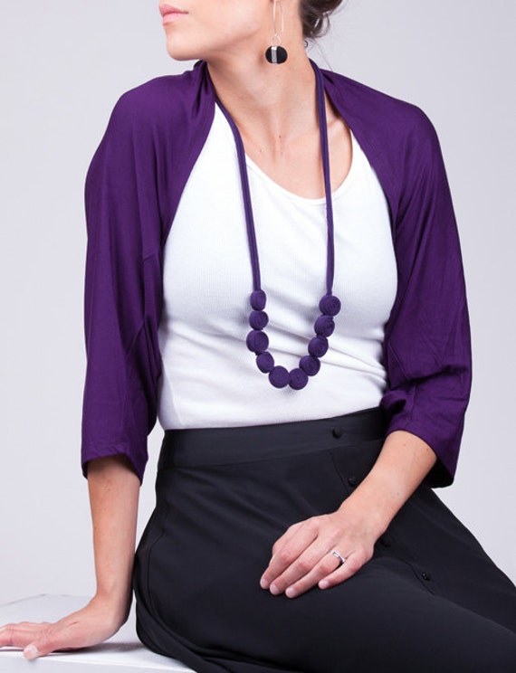 purple shrug jacket