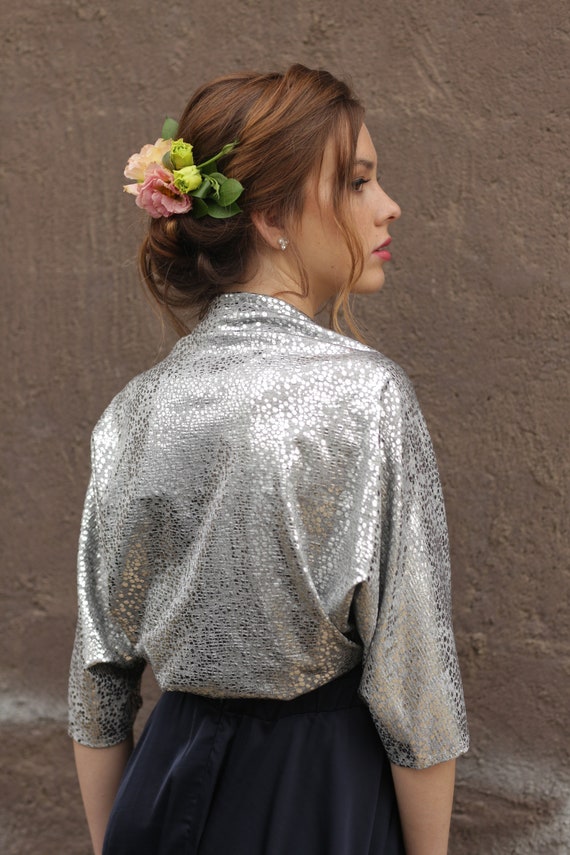 silver evening wraps and shrugs
