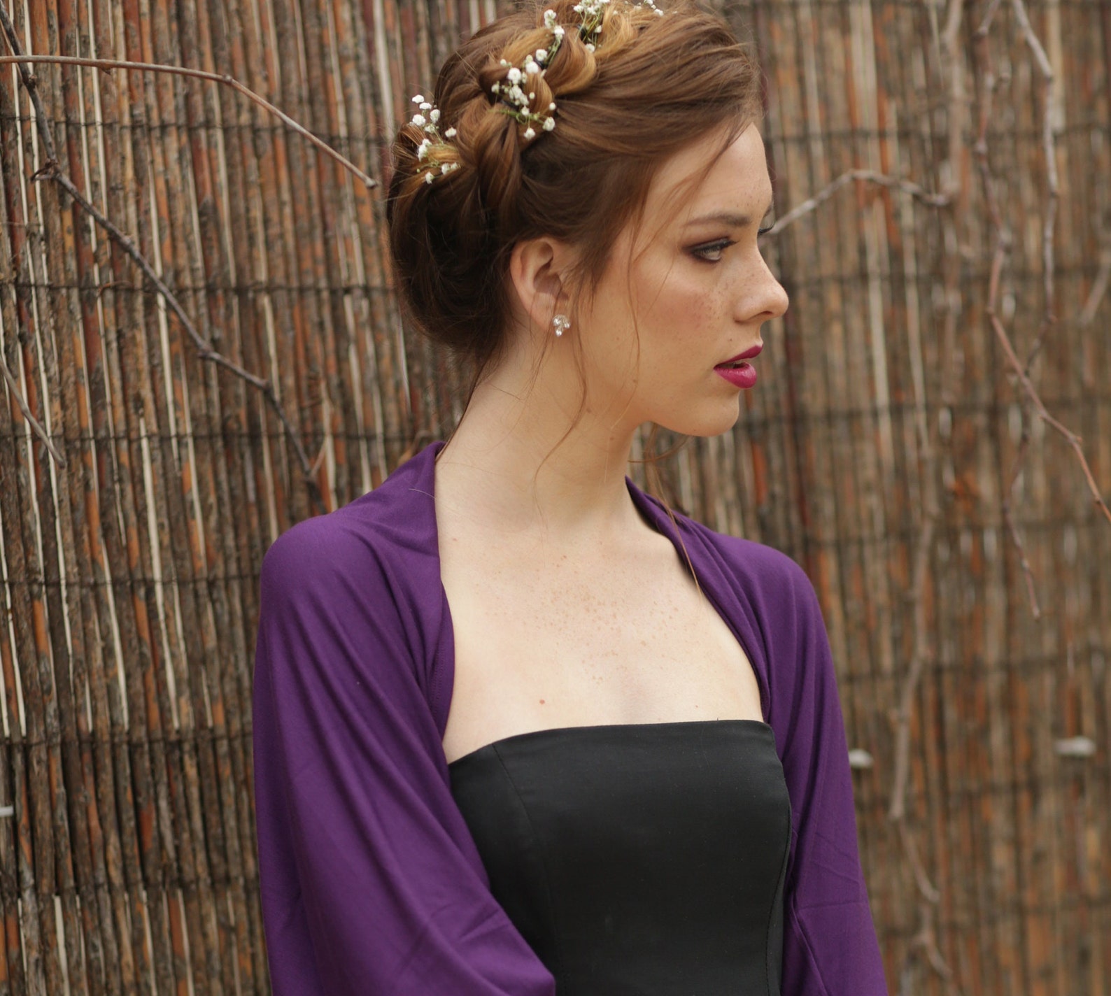 Purple Bolero Jacket Shrugs and Boleros Purple Shrug Bolero Etsy