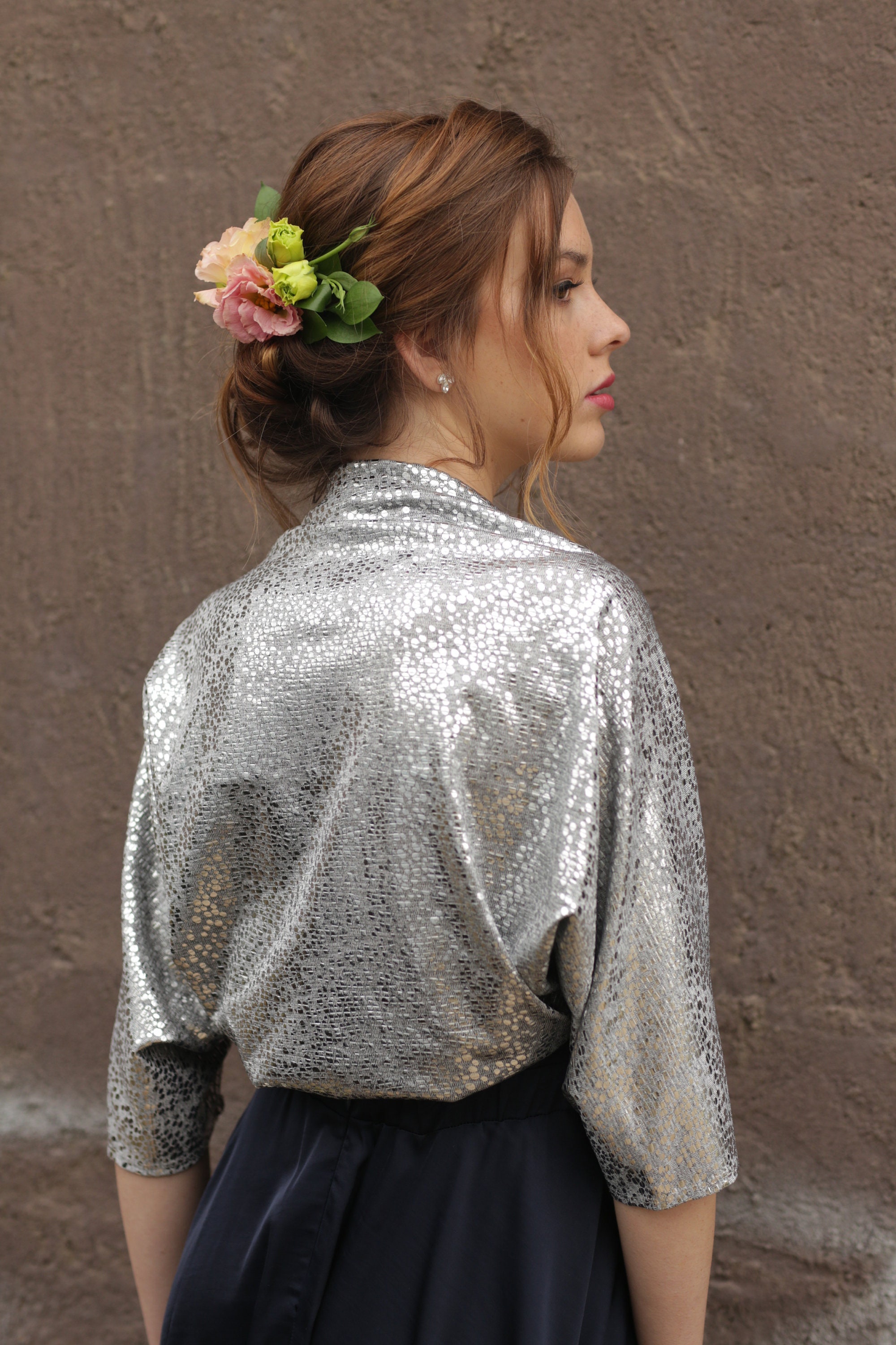 Silver evening shrug silver bolero shawls wraps dressy | Etsy