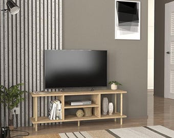 Modern Wooden TV Unıt, Scandinavian Media Console