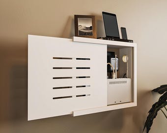 WiFi Modem Storage Box | Computer, Outlet, and Cable Concealing Organizer