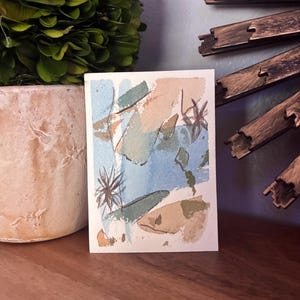 Miniature Original Abstract Watercolor Flower Painting, ACEO Art Card