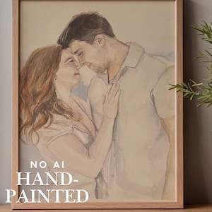 Hand-painted custom watercolor portrait from photo, pet painting, family artwork, personalized watercolor art commission