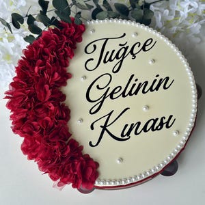 Tambourine Bridal Accessory - Henna Night Party Tambourine - Bride and Bridesmaid Defi - Personalized Def - Bachelorette Party - Kına Gecesi
