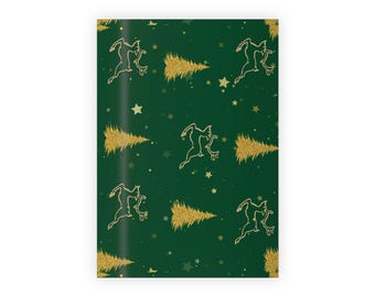 Gold Christmas Wrapping Paper Roll | Holiday Gift Wrap