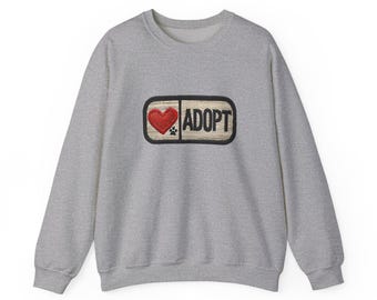 Adopt Love Sweatshirt: Cozy Animal Rescue Crewneck