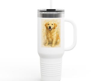 Golden Retriever Thermobecher: 40 Unzen Edelstahl-Trinkgeschirr