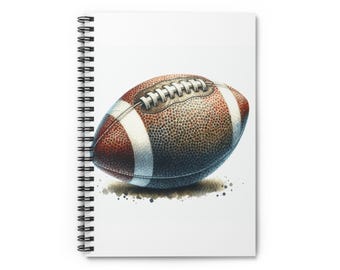 Cuaderno espiral de fútbol: papel rayado (15 x 20 cm)