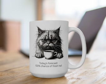 Grumpy Cat Coffee Mug: Funny Sarcastic Gift