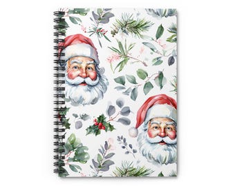 Vintage Santa Claus Spiral Notebook - Festive Winter Journal