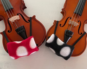 OFERTA - 1/32, 1/16, 1/10, 1/8, 1/4, 1/2, 3/4 o 4/4 - Cómoda funda para mentonera de violín o viola de tamaño 12, 13, 14, 15 con suave forro polar